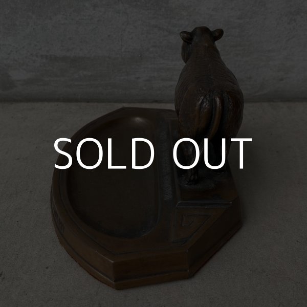 画像4: VINTAGE ANTIQUE CHICAGO  COINTRAY PFAELZER BROTHERS ヴィンテージ アンティーク コイントレー / アメリカ コレクタブル アドバタイジング オブジェ 小物入れ 灰皿 牛 置物 USA (4)