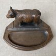 画像5: VINTAGE ANTIQUE CHICAGO  COINTRAY PFAELZER BROTHERS ヴィンテージ アンティーク コイントレー / アメリカ コレクタブル アドバタイジング オブジェ 小物入れ 灰皿 牛 置物 USA (5)