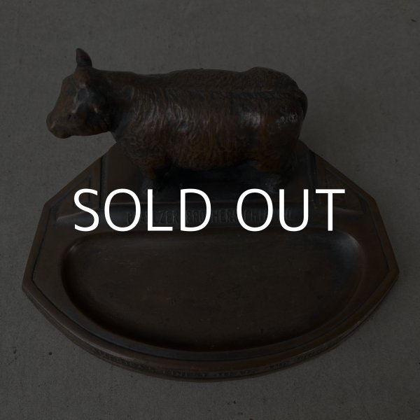 画像5: VINTAGE ANTIQUE CHICAGO  COINTRAY PFAELZER BROTHERS ヴィンテージ アンティーク コイントレー / アメリカ コレクタブル アドバタイジング オブジェ 小物入れ 灰皿 牛 置物 USA (5)