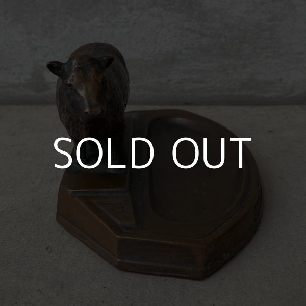 画像3: VINTAGE ANTIQUE CHICAGO  COINTRAY PFAELZER BROTHERS ヴィンテージ アンティーク コイントレー / アメリカ コレクタブル アドバタイジング オブジェ 小物入れ 灰皿 牛 置物 USA (3)