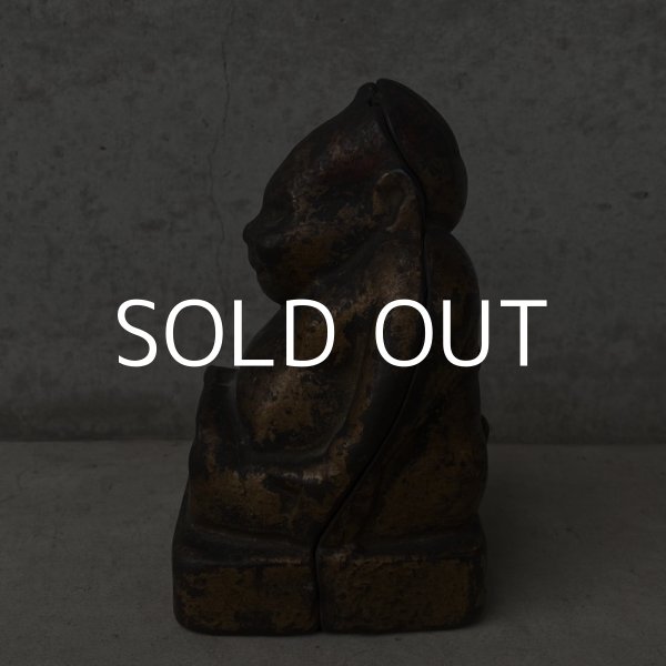 画像4: VINTAGE ANTIQUE BILLIKEN ヴィンテージ アンティーク ビリケン コインバンク / アメリカ コレクタブル 貯金箱 オブジェ キャストアイアン 鋳物 置物 雑貨 (3) (4)