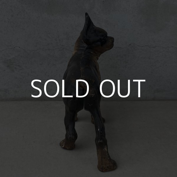 画像4: VINTAGE ANTIQUE BOSTON TERRIER DOOR STOPPER ヴィンテージ アンティーク ボストンテリア ドアストッパー / コレクタブル オブジェ キャストアイアン 鋳物 置物 犬 店舗什器 アメリカ (2) (4)