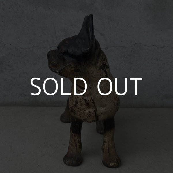 画像3: VINTAGE ANTIQUE BOSTON TERRIER DOOR STOPPER ヴィンテージ アンティーク ボストンテリア ドアストッパー / コレクタブル オブジェ キャストアイアン 鋳物 置物 犬 店舗什器 アメリカ (2) (3)