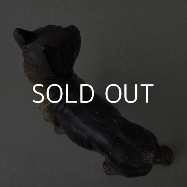 画像5: VINTAGE ANTIQUE BOSTON TERRIER DOOR STOPPER ヴィンテージ アンティーク ボストンテリア ドアストッパー / コレクタブル オブジェ キャストアイアン 鋳物 置物 犬 店舗什器 アメリカ (2) (5)