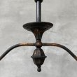 画像3: VINTAGE ANTIQUE LIGHT LAMP JAPANNED ヴィンテージ アンティーク シャンデリア 吊り下げライト ジャパンド アメリカ / 2灯 ペンダントライト ジャパンカラー 天井照明 USA   (3)