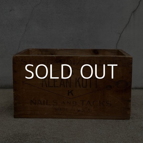 画像4: VINTAGE ANTIQUE WOODEN BOX CRATE KLEAN KUTT ヴィンテージ アンティーク ウッドボックス 木箱 / インダストリアル ケース ガレージ ディスプレイ 収納 靴 店舗什器 アメリカ USA (4)