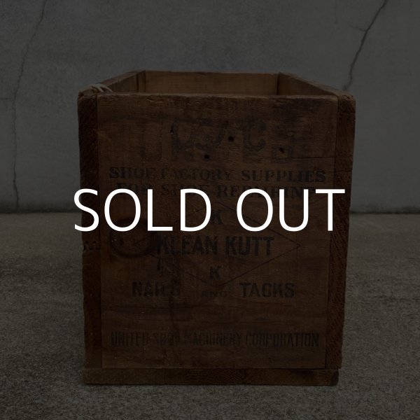 画像2: VINTAGE ANTIQUE WOODEN BOX CRATE KLEAN KUTT ヴィンテージ アンティーク ウッドボックス 木箱 / インダストリアル ケース ガレージ ディスプレイ 収納 靴 店舗什器 アメリカ USA (2)