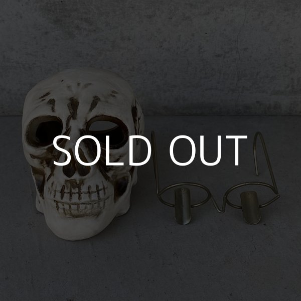 画像8: VINTAGE SKULL ASHTRAY ヴィンテージ スカル 灰皿 / 陶器 ドクロ メガネ 眼鏡 オブジェ 置物 JAPAN 日本製 (3) (8)