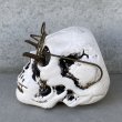 画像5: VINTAGE SKULL ASHTRAY ヴィンテージ スカル 灰皿 / 陶器 ドクロ メガネ 眼鏡 オブジェ 置物 JAPAN 日本製 (2) (5)