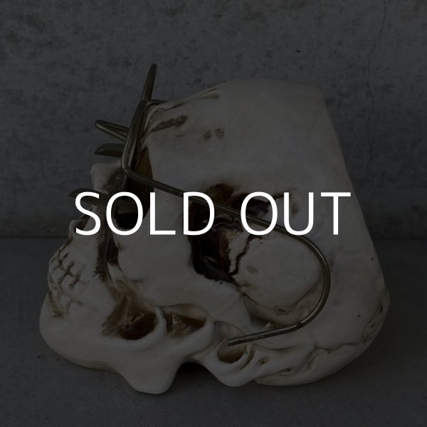 画像5: VINTAGE SKULL ASHTRAY ヴィンテージ スカル 灰皿 / 陶器 ドクロ メガネ 眼鏡 オブジェ 置物 JAPAN 日本製 (3) (5)