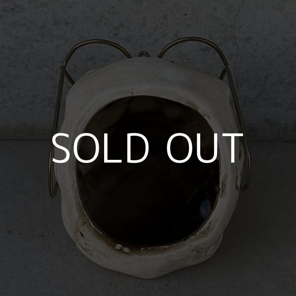 画像3: VINTAGE SKULL ASHTRAY ヴィンテージ スカル 灰皿 / 陶器 ドクロ メガネ 眼鏡 オブジェ 置物 JAPAN 日本製 (3) (3)