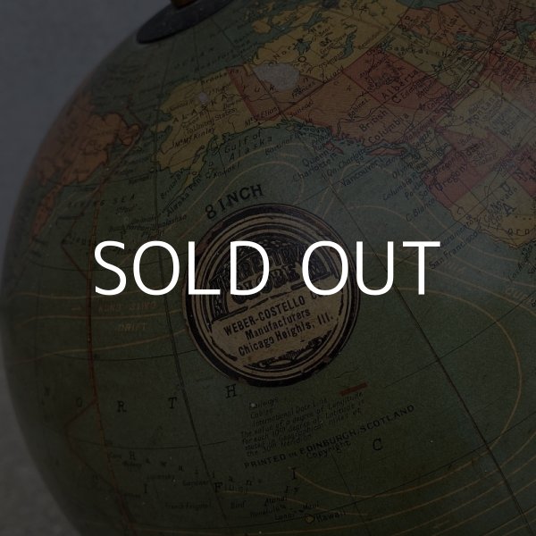 画像6: VINTAGE ANTIQUE GLOBE JAPANED WEBER COSTELLO CO. ヴィンテージ アンティーク 地球儀 ジャパンカラー / コレクタブル ディスプレイ インテリア 店舗什器 8INCH アメリカ USA (6)