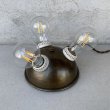 画像1: VINTAGE ANTIQUE LIGHT LAMP ヴィンテージ アンティーク 照明 ランプ ライト / コレクタブル インテリア クラスター 3灯 間接照明 ブラス 真鍮 アメリカ USA (2) (1)