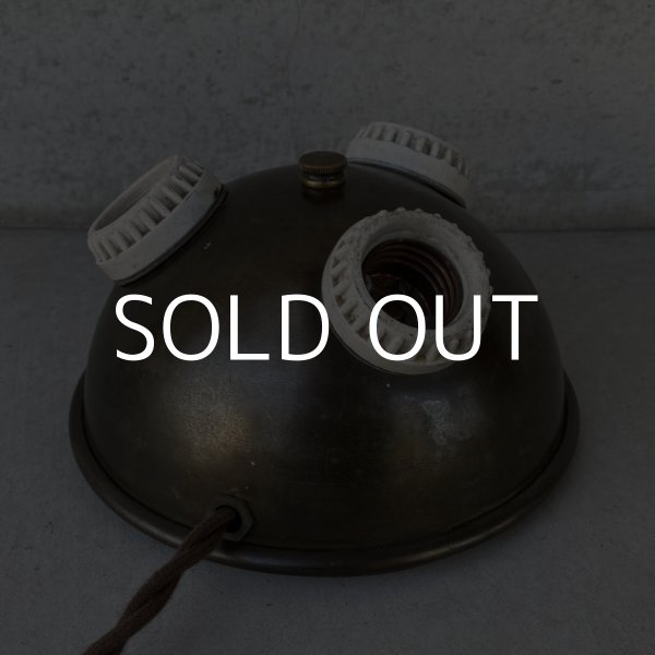 画像2: VINTAGE ANTIQUE LIGHT LAMP ヴィンテージ アンティーク 照明 ランプ ライト / コレクタブル インテリア クラスター 3灯 間接照明 ブラス 真鍮 アメリカ USA (2) (2)