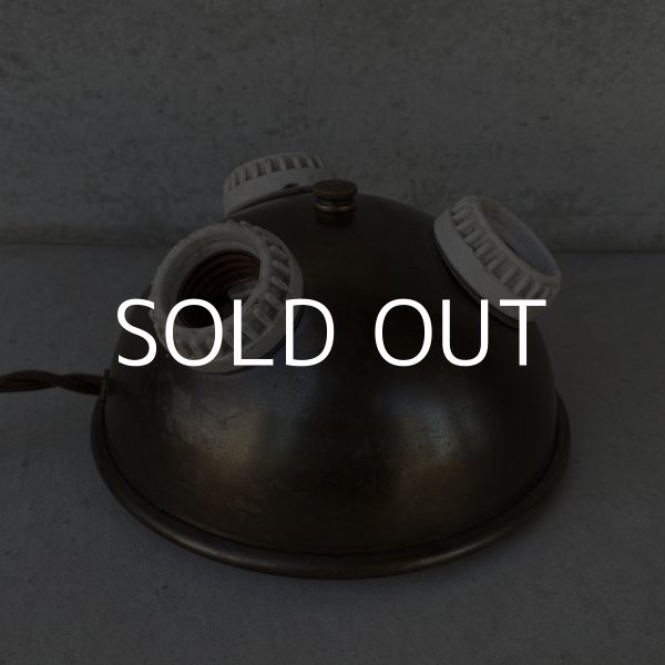 画像3: VINTAGE ANTIQUE LIGHT LAMP ヴィンテージ アンティーク 照明 ランプ ライト / コレクタブル インテリア クラスター 3灯 間接照明 ブラス 真鍮 アメリカ USA (2) (3)