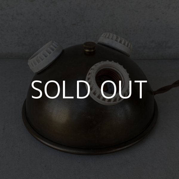 画像4: VINTAGE ANTIQUE LIGHT LAMP ヴィンテージ アンティーク 照明 ランプ ライト / コレクタブル インテリア クラスター 3灯 間接照明 ブラス 真鍮 アメリカ USA (2) (4)