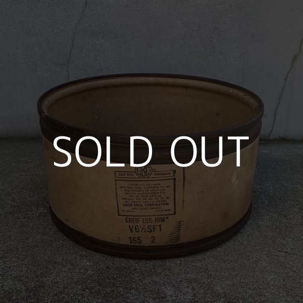 画像2: VINTAGE ANTIQUE GREIF BROS.CO FIBER DRUM ヴィンテージ アンティーク ファイバー ドラム / インダストリアル ケース 箱 収納 丸型 ガレージ 店舗什器 工業用 アメリカ (2)