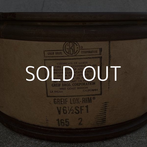 画像8: VINTAGE ANTIQUE GREIF BROS.CO FIBER DRUM ヴィンテージ アンティーク ファイバー ドラム / インダストリアル ケース 箱 収納 丸型 ガレージ 店舗什器 工業用 アメリカ (8)