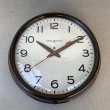 画像1: VINTAGE ANTIQUE GENERAL ELECTRIC GE WALL CLOCK ヴィンテージ アンティーク ゼネラルエレクトリック ウォールクロック 壁掛け時計 アメリカ / インダストリアル スクールクロック ブラウン 茶色 店舗什器 USA (1)