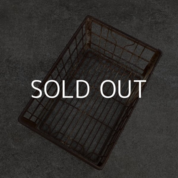 画像4: VINTAGE ANTIQUE WIRE BASKET ヴィンテージ アンティーク ワイヤーバスケット メタルボックス かご / インダストリアル ガレージ アイアン 収納 什器 ケース アメリカ USA (2) (4)