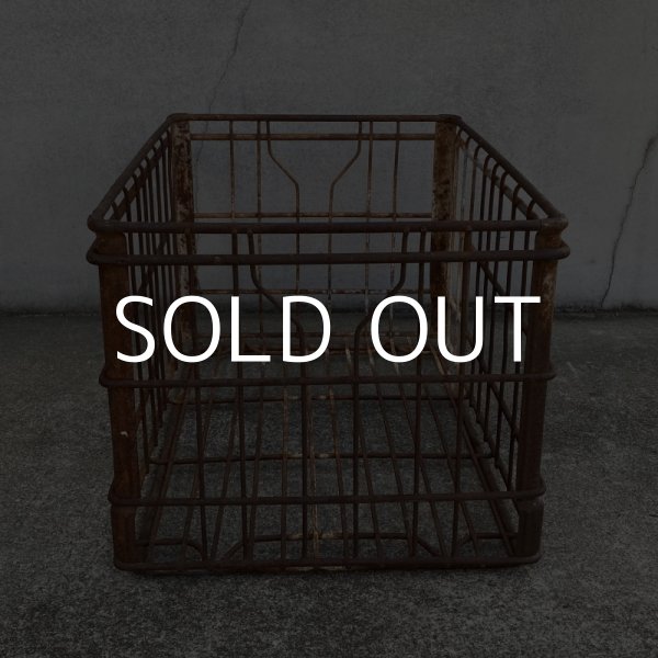 画像3: VINTAGE ANTIQUE WIRE BASKET ヴィンテージ アンティーク ワイヤーバスケット メタルボックス かご / インダストリアル ガレージ アイアン 収納 什器 ケース アメリカ USA (2) (3)