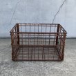 画像2: VINTAGE ANTIQUE WIRE BASKET ヴィンテージ アンティーク ワイヤーバスケット メタルボックス かご / インダストリアル ガレージ アイアン 収納 什器 ケース アメリカ USA (1) (2)