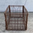 画像3: VINTAGE ANTIQUE WIRE BASKET ヴィンテージ アンティーク ワイヤーバスケット メタルボックス かご / インダストリアル ガレージ アイアン 収納 什器 ケース アメリカ USA (1) (3)