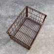 画像4: VINTAGE ANTIQUE WIRE BASKET ヴィンテージ アンティーク ワイヤーバスケット メタルボックス かご / インダストリアル ガレージ アイアン 収納 什器 ケース アメリカ USA (1) (4)