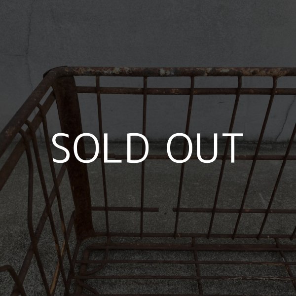 画像6: VINTAGE ANTIQUE WIRE BASKET ヴィンテージ アンティーク ワイヤーバスケット メタルボックス かご / インダストリアル ガレージ アイアン 収納 什器 ケース アメリカ USA (1) (6)