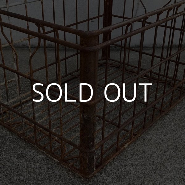 画像6: VINTAGE ANTIQUE WIRE BASKET ヴィンテージ アンティーク ワイヤーバスケット メタルボックス かご / インダストリアル ガレージ アイアン 収納 什器 ケース アメリカ USA (2) (6)