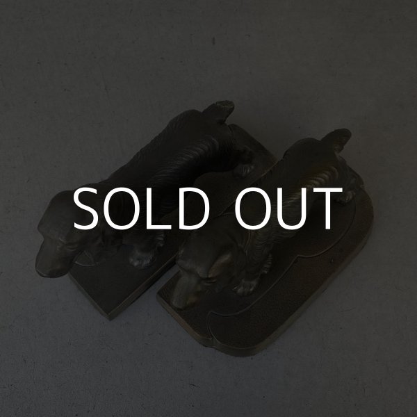 画像6: VINTAGE ANTIQUE BOOKENDS DOG ヴィンテージ アンティーク ブックエンド ブックスタンド 本立て 犬 / コレクタブル オブジェ ディスプレイ インテリア 置物 動物 アメリカ (6)