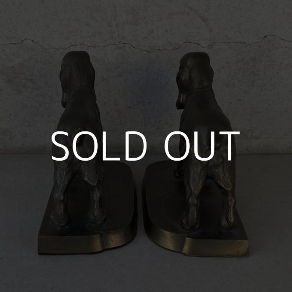 画像3: VINTAGE ANTIQUE BOOKENDS DOG ヴィンテージ アンティーク ブックエンド ブックスタンド 本立て 犬 / コレクタブル オブジェ ディスプレイ インテリア 置物 動物 アメリカ (3)