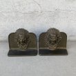 画像2: VINTAGE ANTIQUE BOOKENDS INDIAN ヴィンテージ アンティーク ブックエンド ブックスタンド 本立て インディアン / コレクタブル オブジェ ディスプレイ インテリア 雑貨 アメリカ (2)