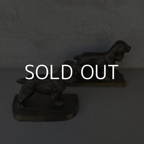画像4: VINTAGE ANTIQUE BOOKENDS DOG ヴィンテージ アンティーク ブックエンド ブックスタンド 本立て 犬 / コレクタブル オブジェ ディスプレイ インテリア 置物 動物 アメリカ (4)