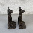 画像4: VINTAGE ANTIQUE BOOKENDS DOG ヴィンテージ アンティーク ブックエンド ブックスタンド 本立て 犬 / コレクタブル オブジェ ディスプレイ インテリア 置物 動物 アメリカ (2) (4)