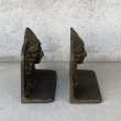 画像4: VINTAGE ANTIQUE BOOKENDS INDIAN ヴィンテージ アンティーク ブックエンド ブックスタンド 本立て インディアン / コレクタブル オブジェ ディスプレイ インテリア 雑貨 アメリカ (4)