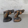 画像4: VINTAGE ANTIQUE BOOKENDS JAPANNED HORSE ヴィンテージ アンティーク ブックエンド ブックスタンド ジャパンフィニッシュ ジャパンカラー 本立て 馬 / コレクタブル オブジェ ディスプレイ ジャパンド 置物 動物 アメリカ (4)