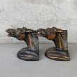 画像5: VINTAGE ANTIQUE BOOKENDS JAPANNED HORSE ヴィンテージ アンティーク ブックエンド ブックスタンド ジャパンフィニッシュ ジャパンカラー 本立て 馬 / コレクタブル オブジェ ディスプレイ ジャパンド 置物 動物 アメリカ (5)