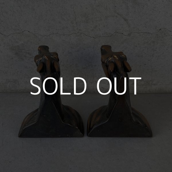 画像3: VINTAGE ANTIQUE BOOKENDS JAPANNED HORSE ヴィンテージ アンティーク ブックエンド ブックスタンド ジャパンフィニッシュ ジャパンカラー 本立て 馬 / コレクタブル オブジェ ディスプレイ ジャパンド 置物 動物 アメリカ (3)