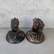 画像2: VINTAGE ANTIQUE BOOKENDS JAPANNED HORSE ヴィンテージ アンティーク ブックエンド ブックスタンド ジャパンフィニッシュ ジャパンカラー 本立て 馬 / コレクタブル オブジェ ディスプレイ ジャパンド 置物 動物 アメリカ (2)