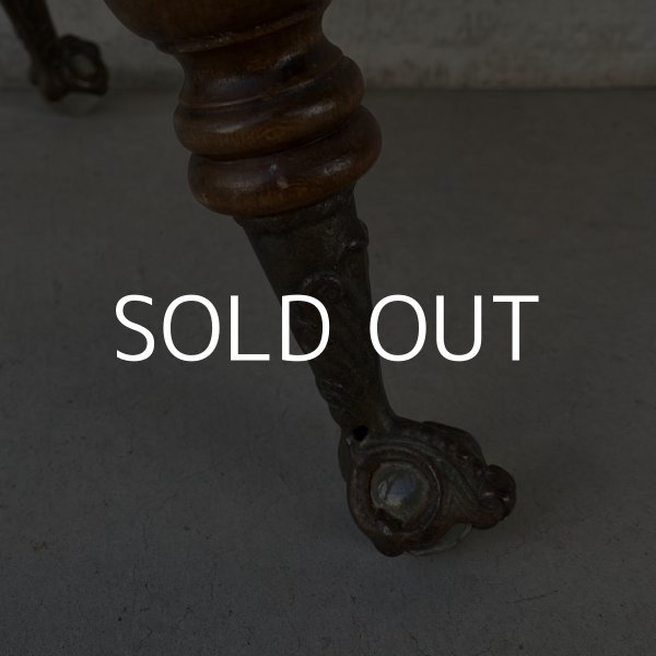 画像9: VINTAGE ANTIQUE PIANO STOOL  CHAIR BALL AND CLAW FOOT WOOD ヴィンテージ アンティーク ピアノスツール 椅子 / 回転いす ウッド 木製 家具 店舗什器 アメリカ (9)