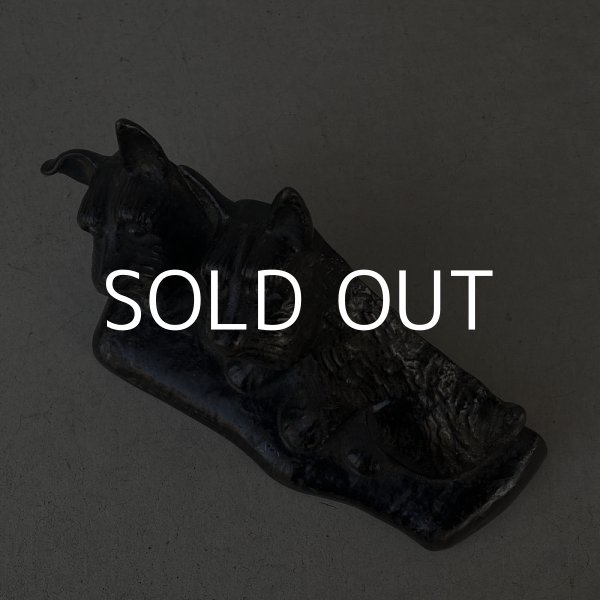 画像5: VINTAGE ANTIQUE DOOR STOPPER DOG ヴィンテージ アンティーク ドアストッパー 犬 / コレクタブル オブジェ ディスプレイ インテリア スコティッシュ・テリア 置物 動物 雑貨 鋳物 アメリカ (5)