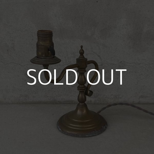 画像2: VINTAGE ANTIQUE DESKLAMP ヴィンテージ アンティーク デスクライト スタンドライト テーブルランプ 卓上ライト 照明 / インテリア ブラス 真鍮 店舗什器 アメリカ USA (2)