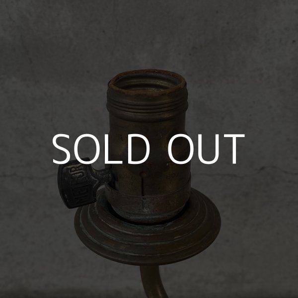 画像7: VINTAGE ANTIQUE DESKLAMP ヴィンテージ アンティーク デスクライト スタンドライト テーブルランプ 卓上ライト 照明 / インテリア ブラス 真鍮 店舗什器 アメリカ USA (7)