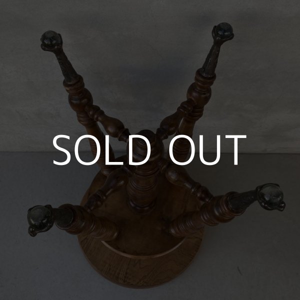 画像6: VINTAGE ANTIQUE PIANO STOOL  CHAIR BALL AND CLAW FOOT WOOD ヴィンテージ アンティーク ピアノスツール 椅子 / 回転いす ウッド 木製 家具 店舗什器 アメリカ (6)