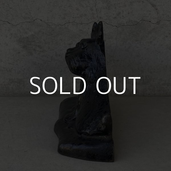 画像4: VINTAGE ANTIQUE DOOR STOPPER DOG ヴィンテージ アンティーク ドアストッパー 犬 / コレクタブル オブジェ ディスプレイ インテリア スコティッシュ・テリア 置物 動物 雑貨 鋳物 アメリカ (4)