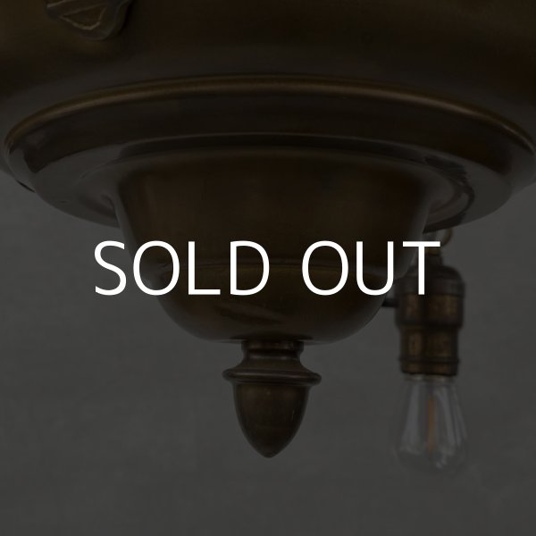 画像6: VINTAGE ANTIQUE ヴィンテージ アンティーク シャンデリア 吊り下げライト / 4灯 ライト ペンダントライト ブラス 真鍮 天井照明 店舗什器 アメリカ USA   (6)