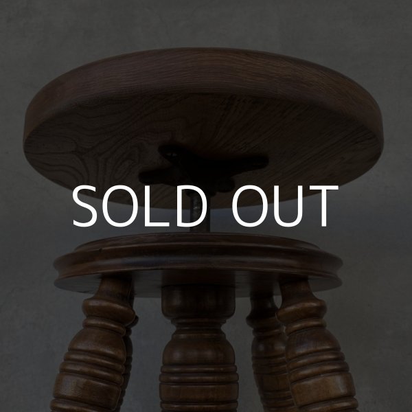 画像7: VINTAGE ANTIQUE PIANO STOOL  CHAIR BALL AND CLAW FOOT WOOD ヴィンテージ アンティーク ピアノスツール 椅子 / 回転いす ウッド 木製 家具 店舗什器 アメリカ (7)