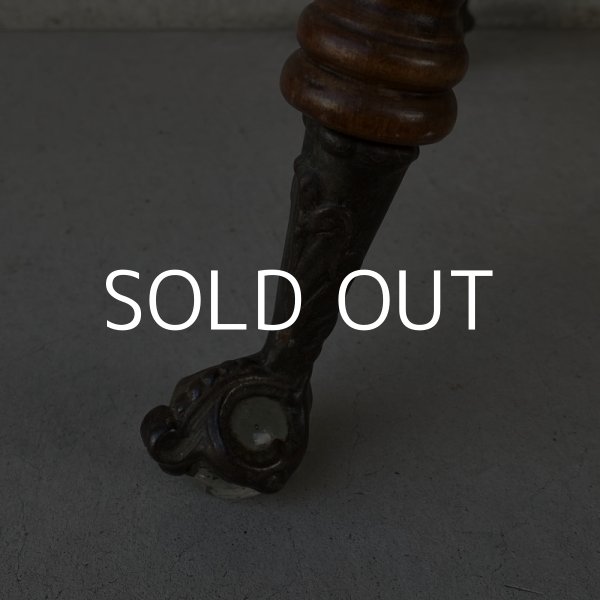 画像8: VINTAGE ANTIQUE PIANO STOOL  CHAIR BALL AND CLAW FOOT WOOD ヴィンテージ アンティーク ピアノスツール 椅子 / 回転いす ウッド 木製 家具 店舗什器 アメリカ (8)