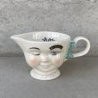 画像1: VINTAGE ANTIQUE BAILEYS MILK CREAMER ヴィンテージ アンティーク ベイリーズ ミルククリーマー ミルクピッチャー フェイスカップ / マグ コレクタブル オブジェ 陶器 置物 アメリカ  (1)